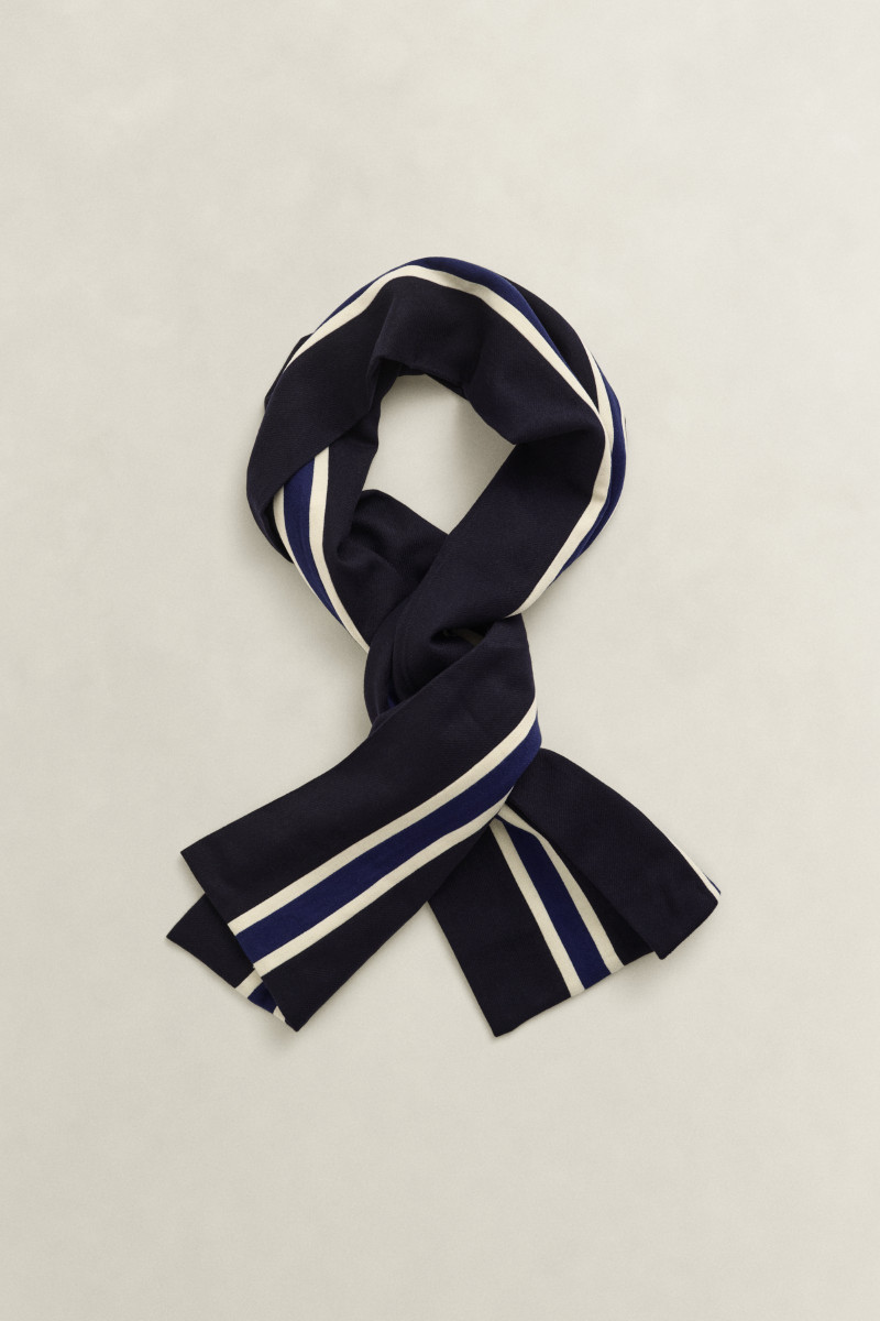 ŠÁL GANT STRIPED WOVEN SCARF MARINE