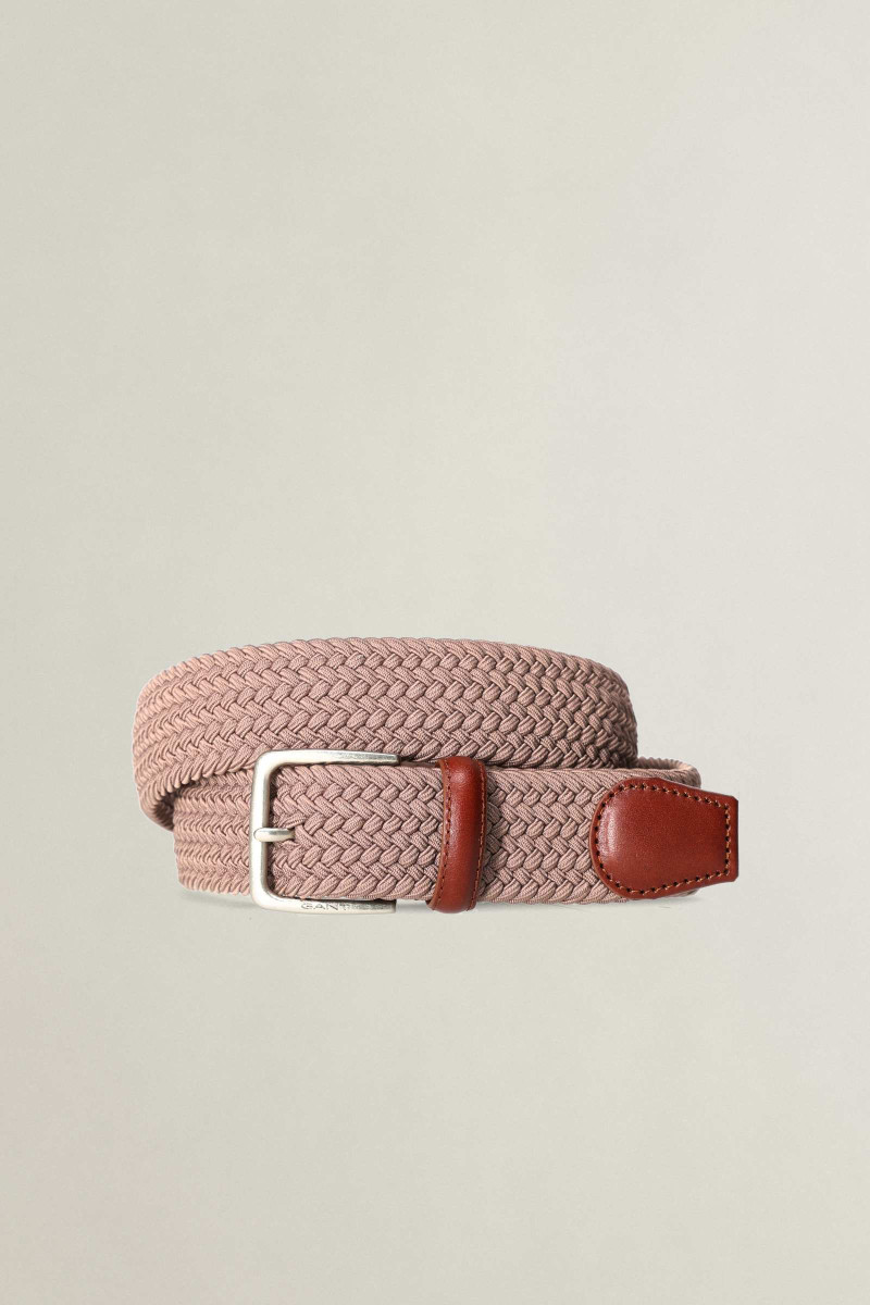 OPASOK GANT ELASTIC BRAIDED BELT SOFT TAUPE