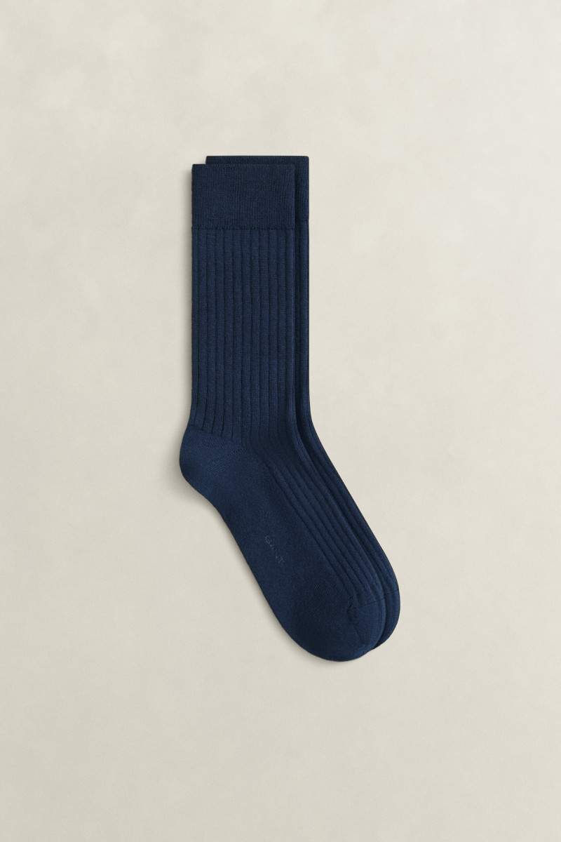 PONOŽKY GANT MERINO WOOL SOCKS EVENING BLUE
