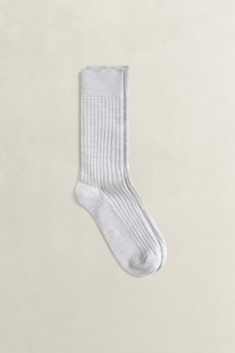 PONOŽKY GANT MERINO WOOL SOCKS LIGHT GREY MELANGE