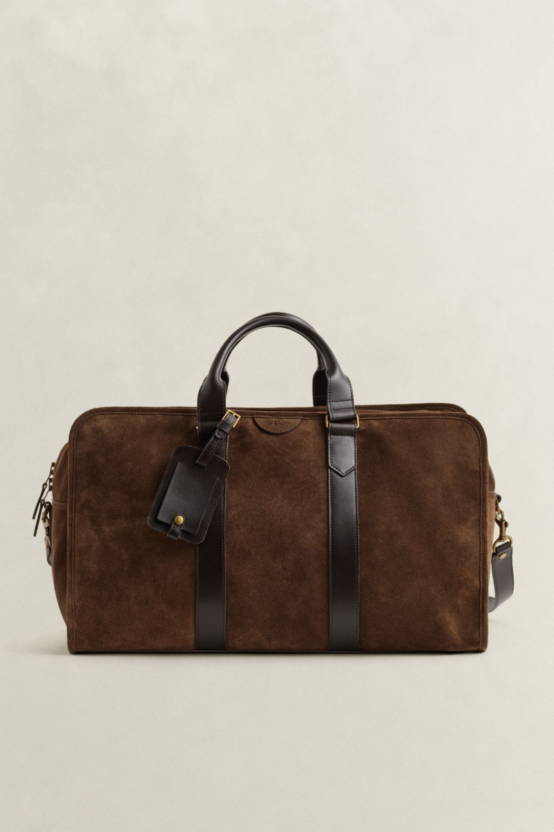 TAŠKA GANT SUEDE DUFFLE BAG SOIL BROWN