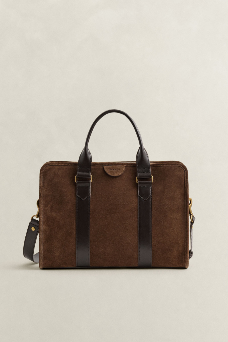 TAŠKA GANT SUEDE COMMUTER BAG SOIL BROWN
