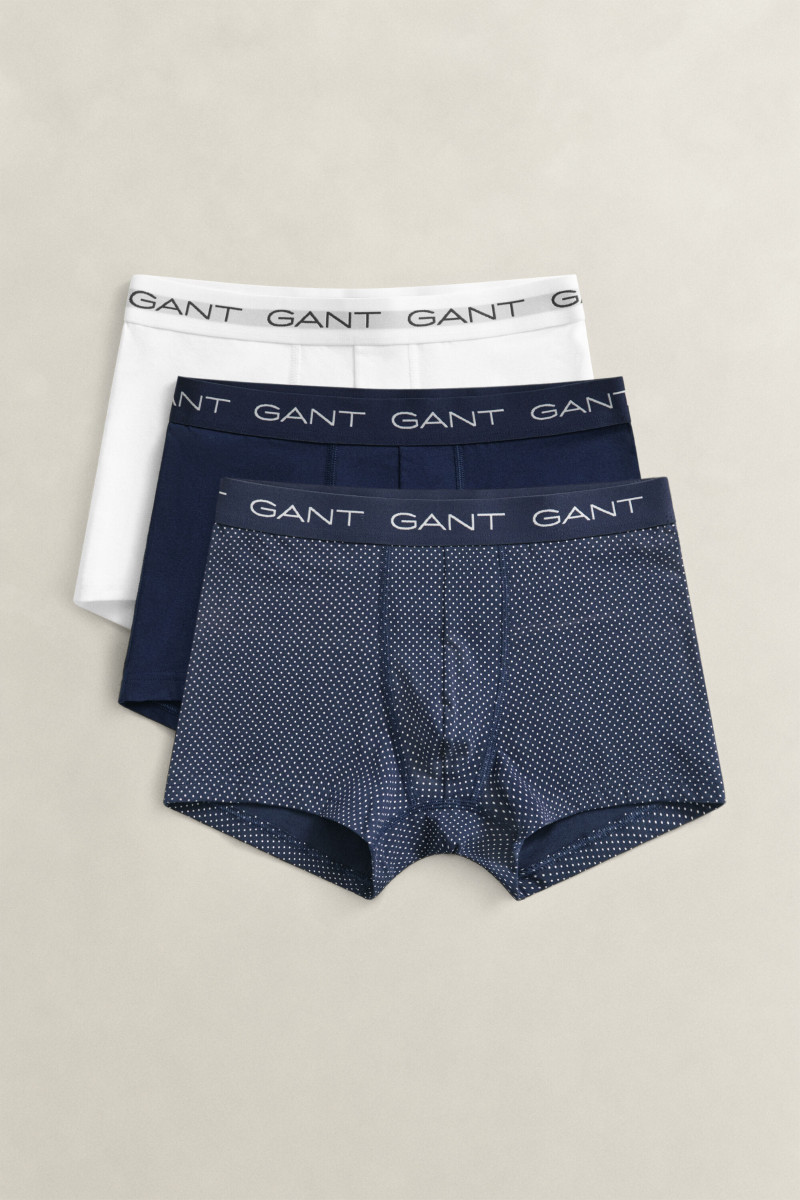SPODNÁ BIELIZEŇ GANT DOT PRINT TRUNK 3-PACK MARINE