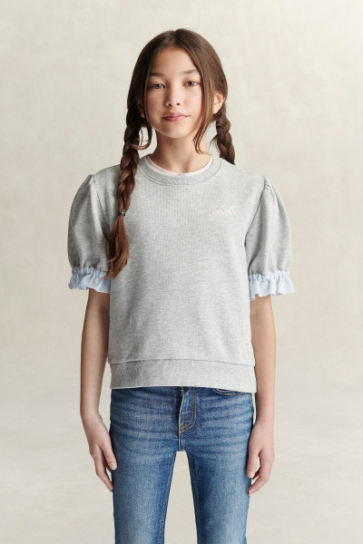 MIKINA GANT FRILL SS CREW SWEATSHIRT - Fotografia č. 1
