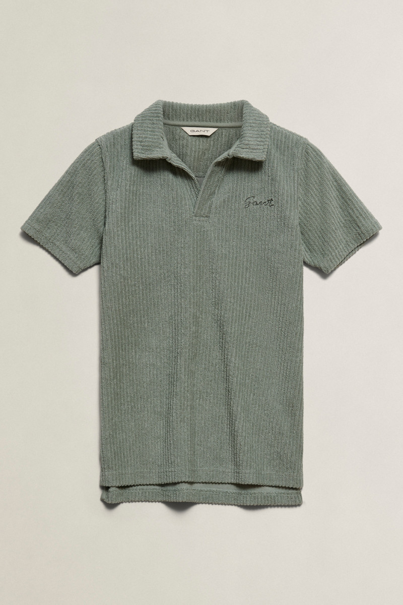 E-shop POLOKOŠILE GANT REVERE COLLAR TOWELLING POLO CERAMIC GREY