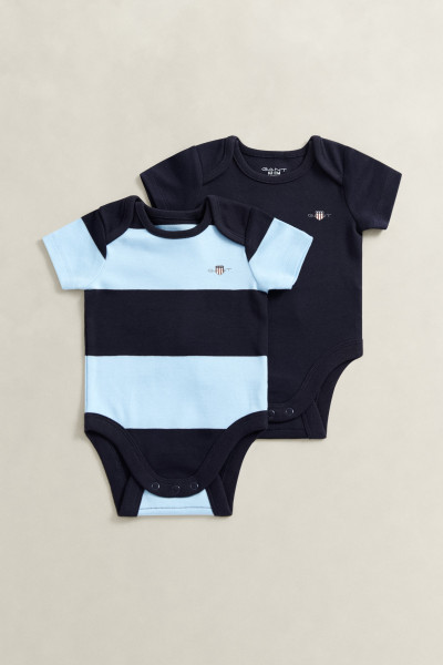 DĚTSKÝ SET GANT 2 PACK SS STRIPED ROMPER - Fotografie č. 1