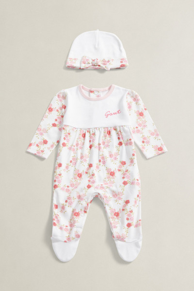 PIZSAMA GANT FLORAL SLEEPSUIT AND HAT SET - Kép 1