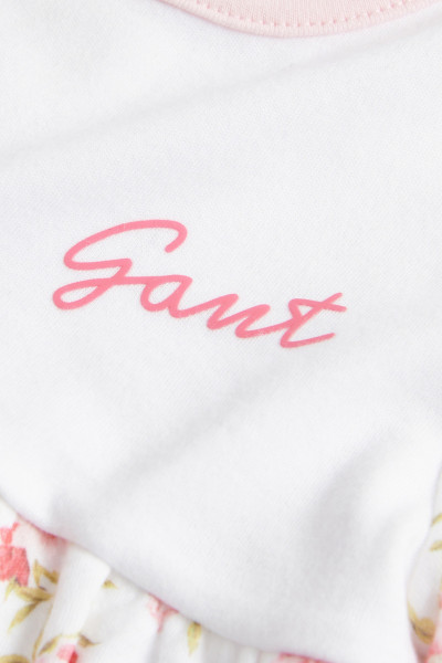 PIZSAMA GANT FLORAL SLEEPSUIT AND HAT SET - Kép 2