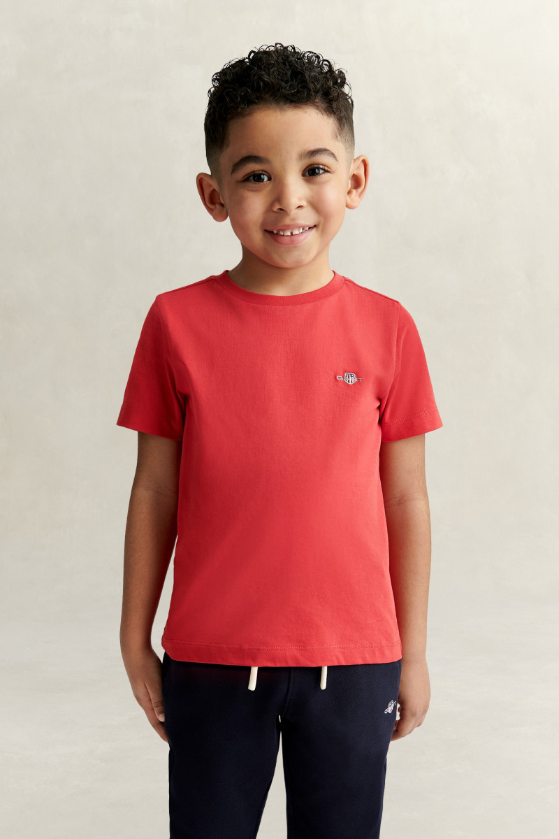 TRIČKO GANT SHIELD SS T-SHIRT ROSE RED