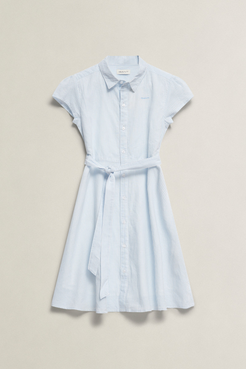 ŠATY GANT STRIPPED SHIRT DRESS SKY BLUE