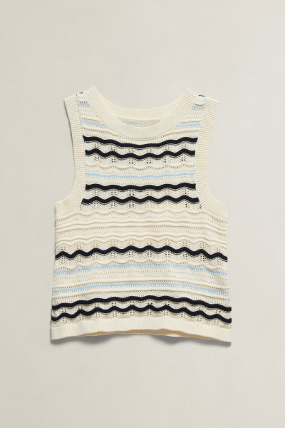 TRIČKO GANT KNITTED VEST TOP - Fotografia č. 5