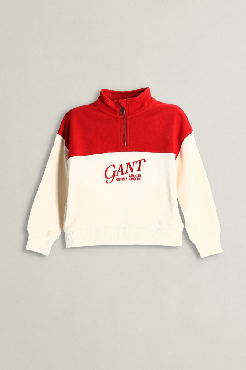 MIKINA GANT AMERICANA SPORTS QUARTER ZIP CREAM