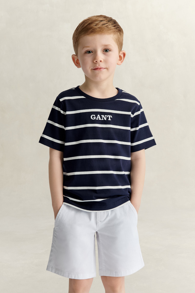 TRIČKO GANT GRAPHIC STRIPE SS T-SHIRT EVENING BLUE