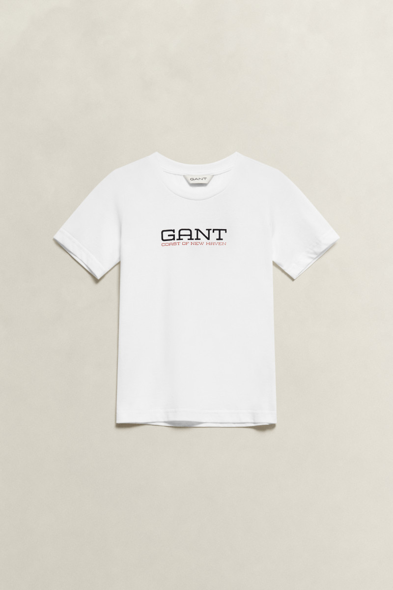 TRIČKO GANT COASTAL GRAPHIC SS T-SHIRT WHITE