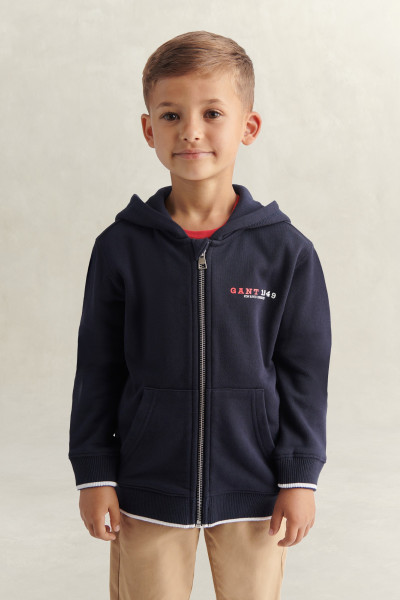 MELEGÍTŐFELSŐ GANT COLLEGIATE GRAPHIC FULL ZIP HOODIE - Kép 1