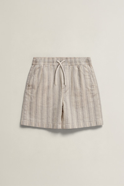 ŠORTKY GANT STRIPED LINEN DRAWSTRING SHORTS - Fotografia č. 5