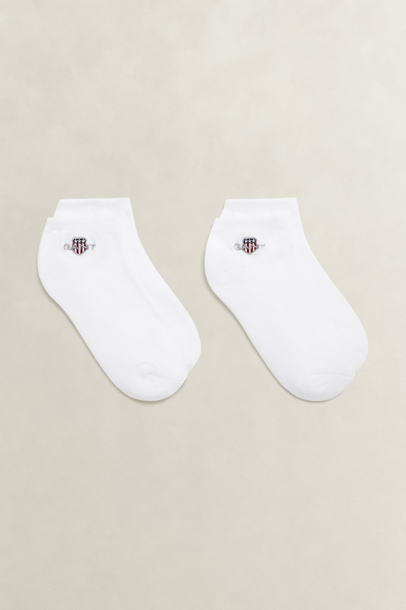 E-shop PONOŽKY GANT 3 PACK SHIELD TRAINER SOCKS WHITE