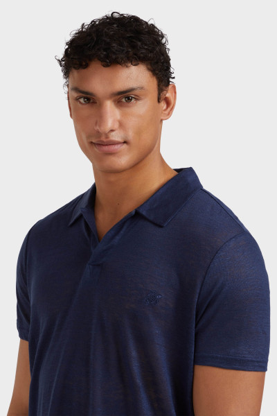 PÓLÓ VILEBREQUIN SOLID LINEN JSY - Kép 3
