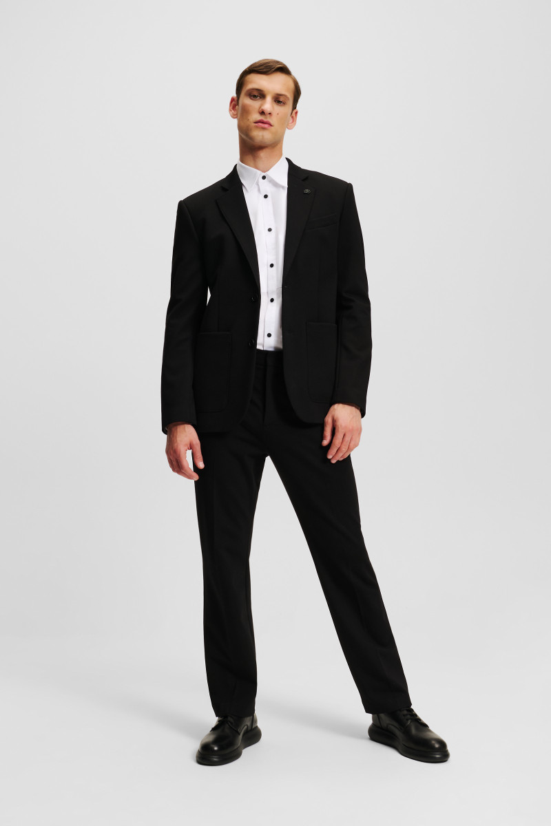 Nohavice Karl Lagerfeld Tailored Punto Pants Black