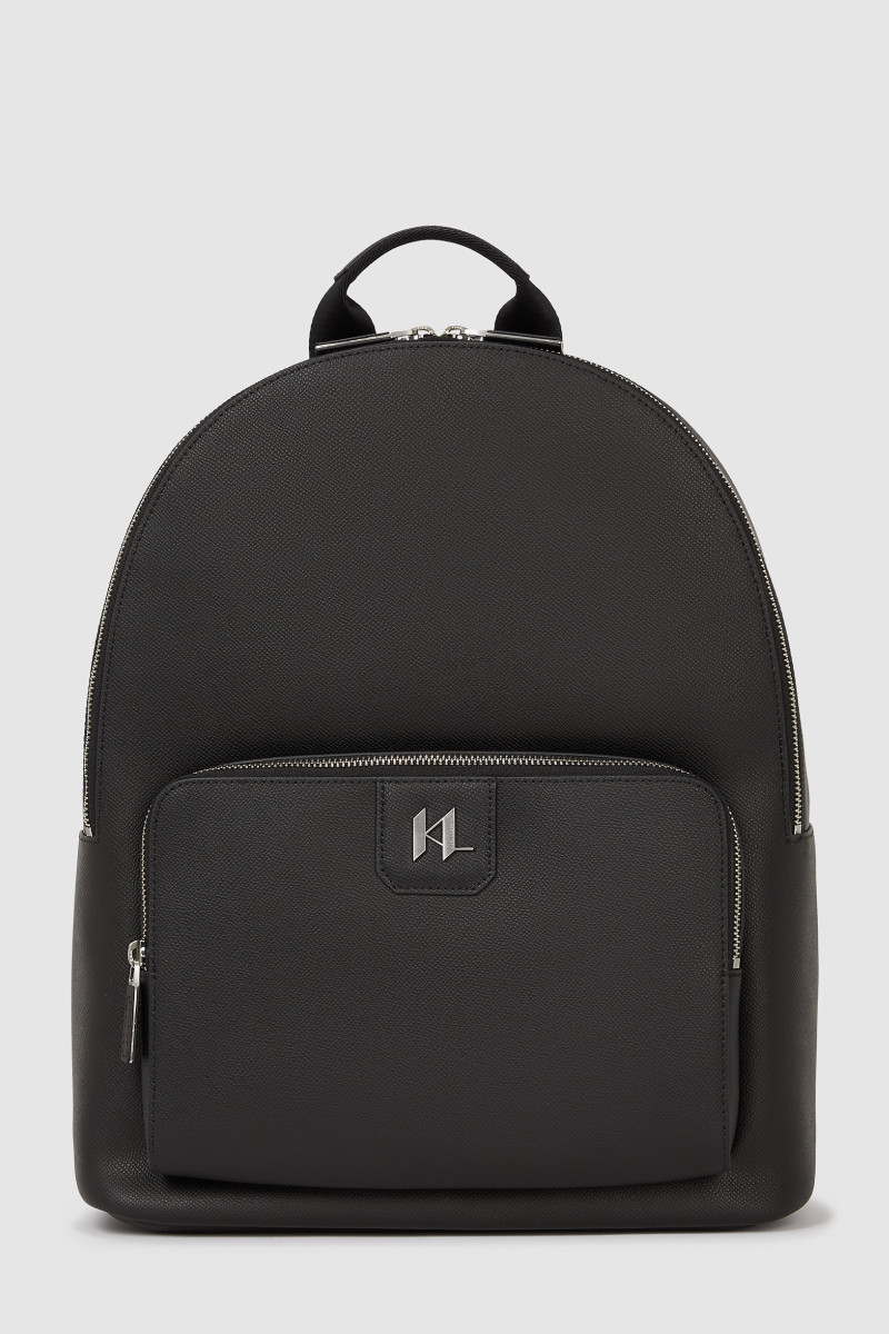 Batoh Karl Lagerfeld K/Monogram Leather Backpack Black