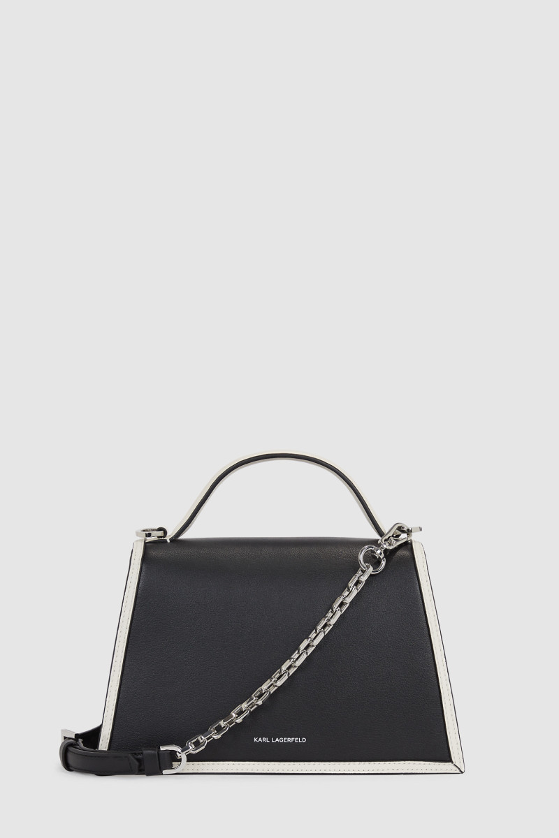 Crossbody Karl Lagerfeld K/Signature 2.0 Sp Sm Cb Bl/Wh Black/White