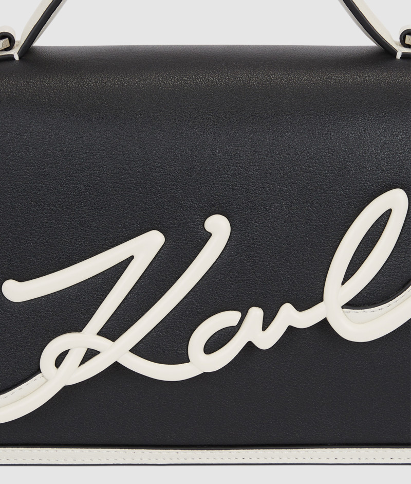 Crossbody Karl Lagerfeld K/Signature 2.0 Sp Sm Cb Bl/Wh Black/White