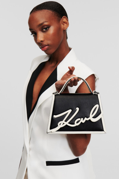 CROSSBODY KARL LAGERFELD K/SIGNATURE 2.0 SP SM CB BL/WH - Kép 2
