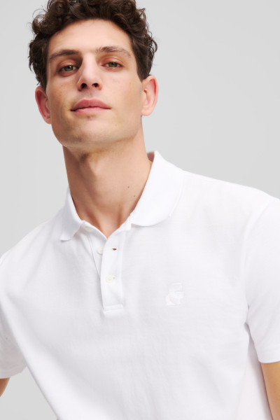 PÓLÓ KARL LAGERFELD KAMEO LOGO PIQUE POLO - Kép 4