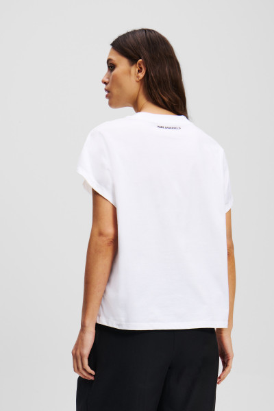 PÓLÓ KARL LAGERFELD IKON AQUARELLE C LOOSE T-SHIRT - Kép 3
