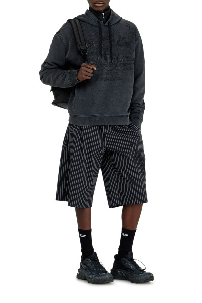 MELEGÍTŐ FELSŐ DIESEL S-NORM-HOOD-AA3 SWEAT-SHIRT - Kép 3