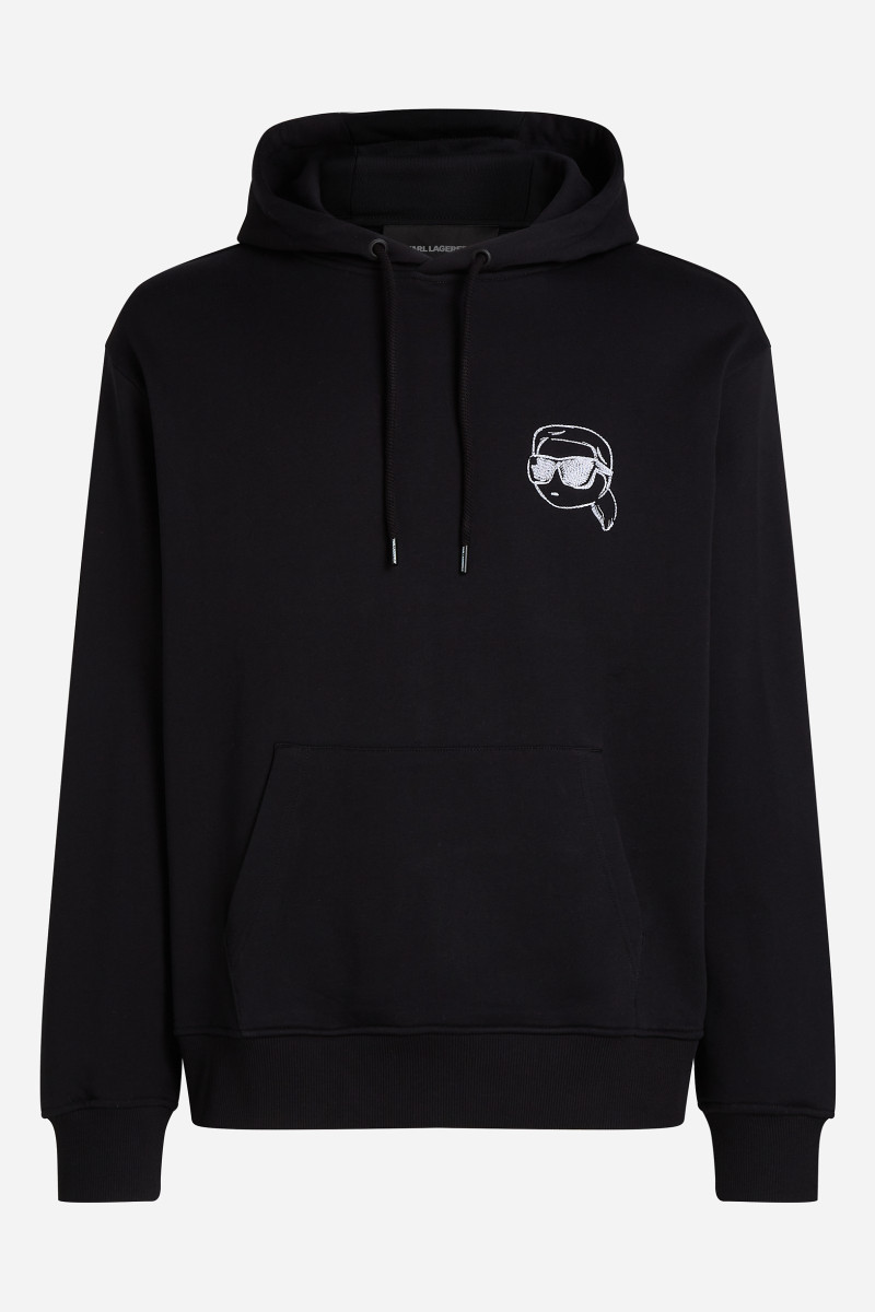 Mikina Karl Lagerfeld Big Ikon Hoodie Black