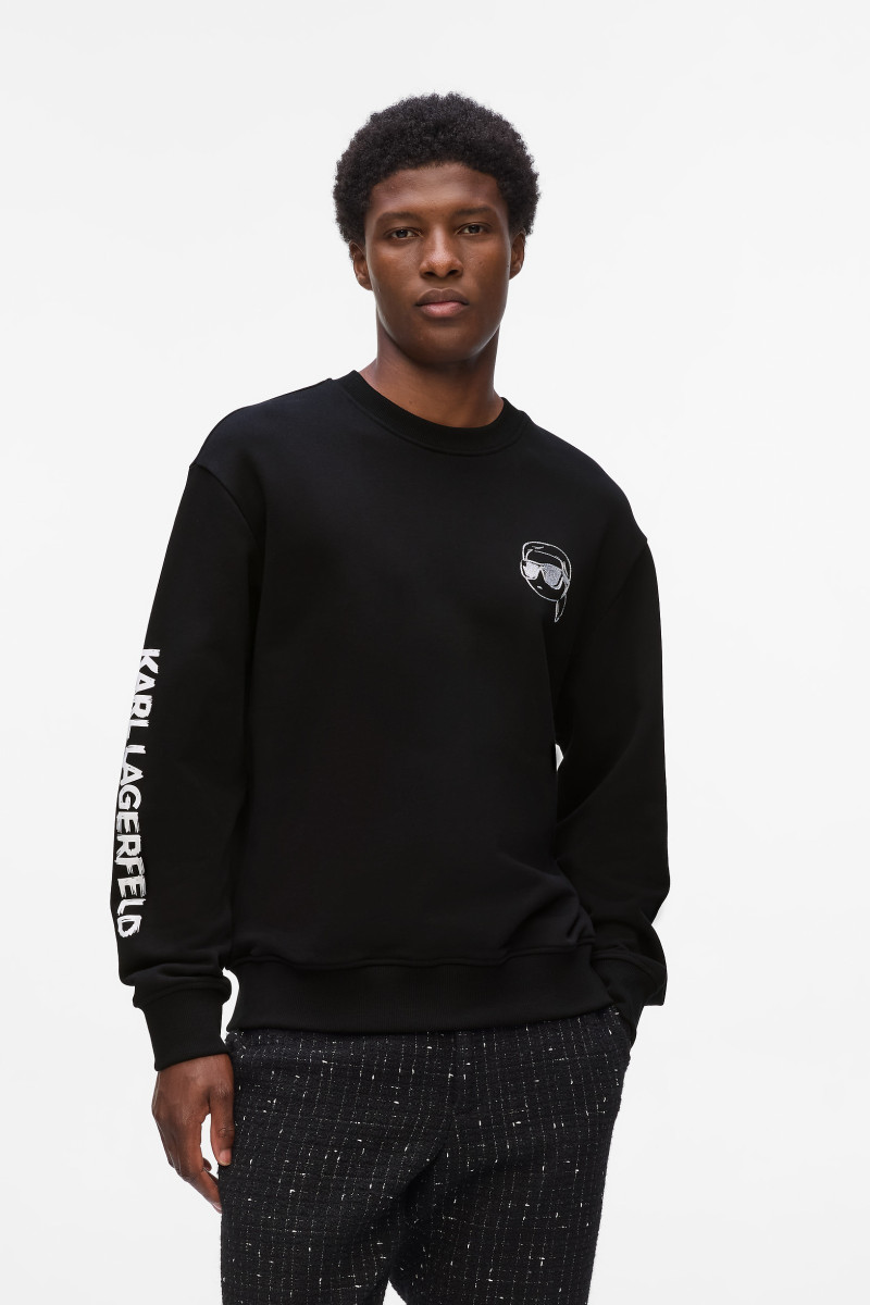 Mikina Karl Lagerfeld Big Ikon Sweatshirt Black