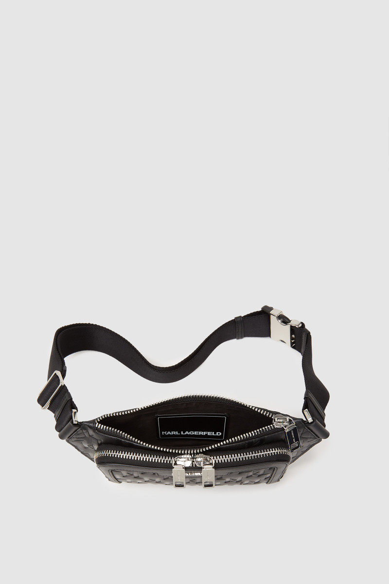 Bum Bag Karl Lagerfeld K/Loom Leather Bumbag Black