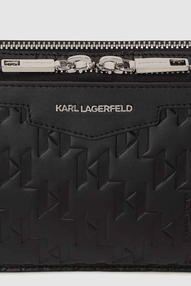 Bum Bag Karl Lagerfeld K/Loom Leather Bumbag Black