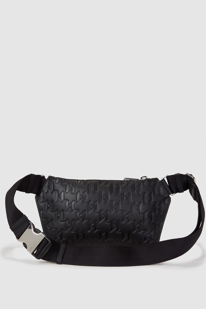 Bum Bag Karl Lagerfeld K/Loom Leather Bumbag Black