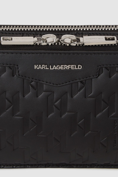 BUM BAG KARL LAGERFELD K/LOOM LEATHER BUMBAG - Kép 4