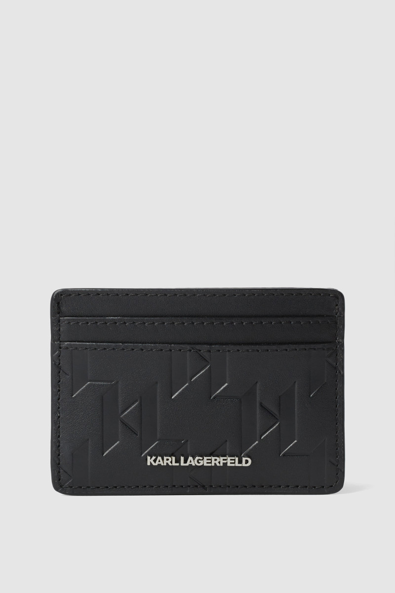Bankkártya Tok Karl Lagerfeld K/Loom Leather Cardholder Black
