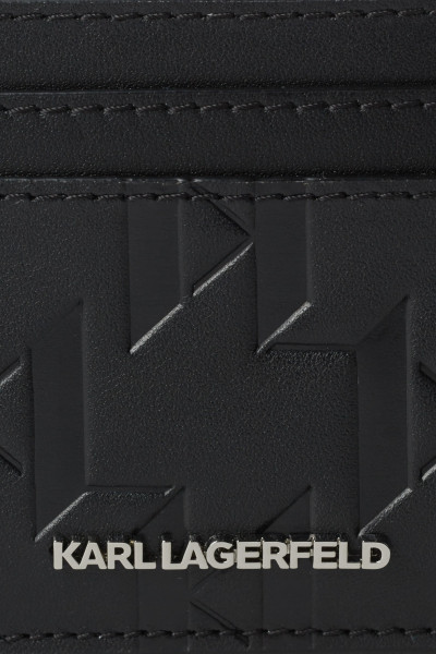 BANKKÁRTYA TOK KARL LAGERFELD K/LOOM LEATHER CARDHOLDER - Kép 4