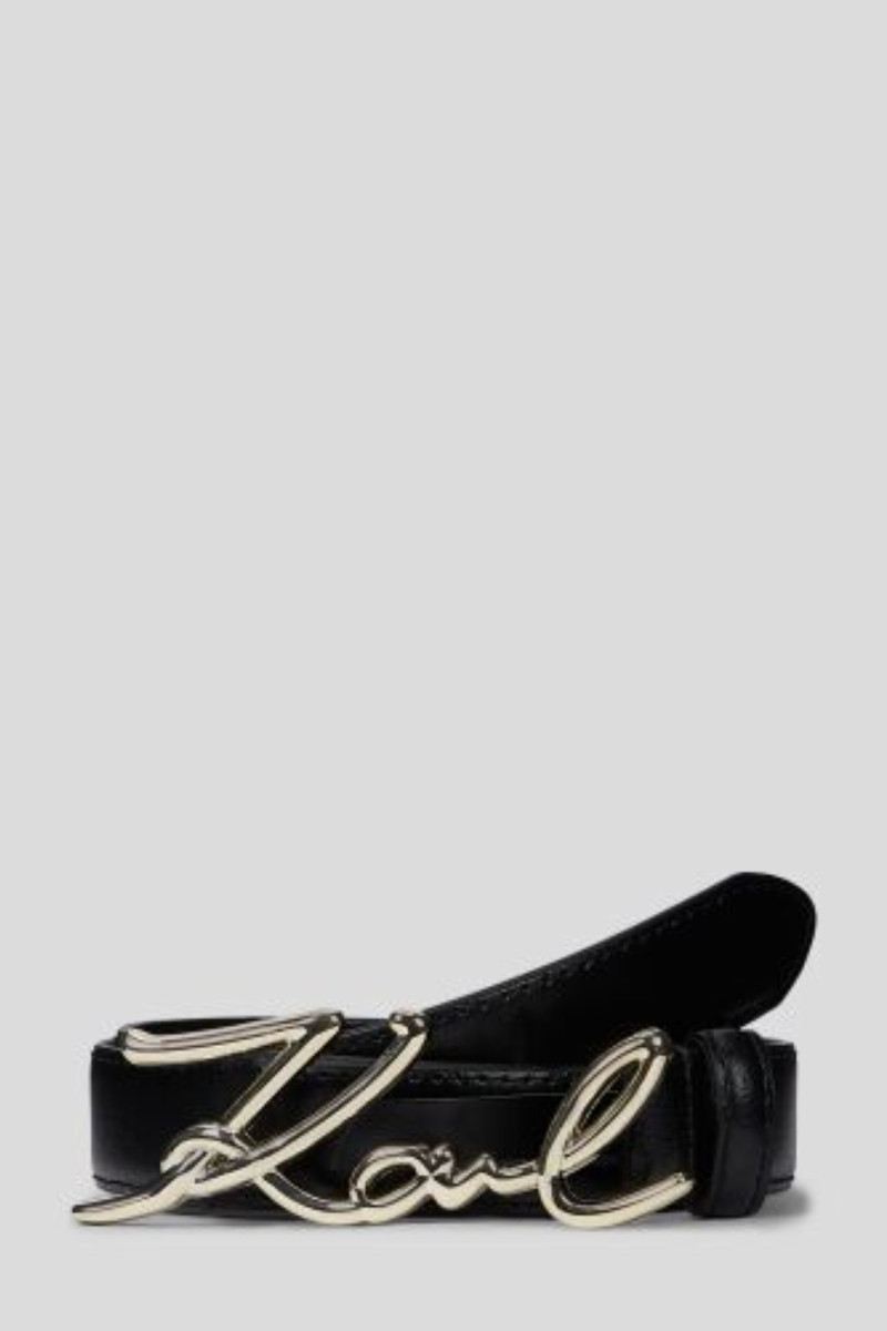 Öv Karl Lagerfeld K/Signature H2.5 Belt Black/Gold