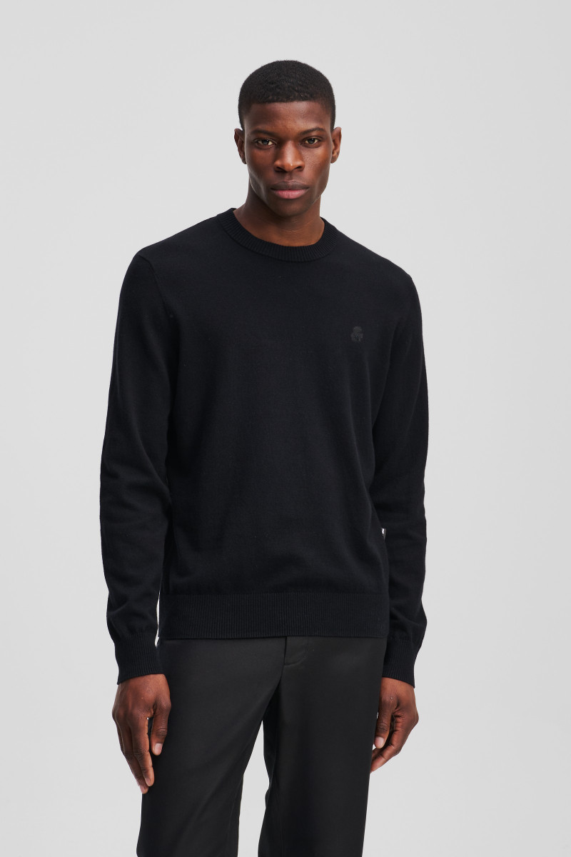 Sveter Karl Lagerfeld Kameo Logo Crewneck Black