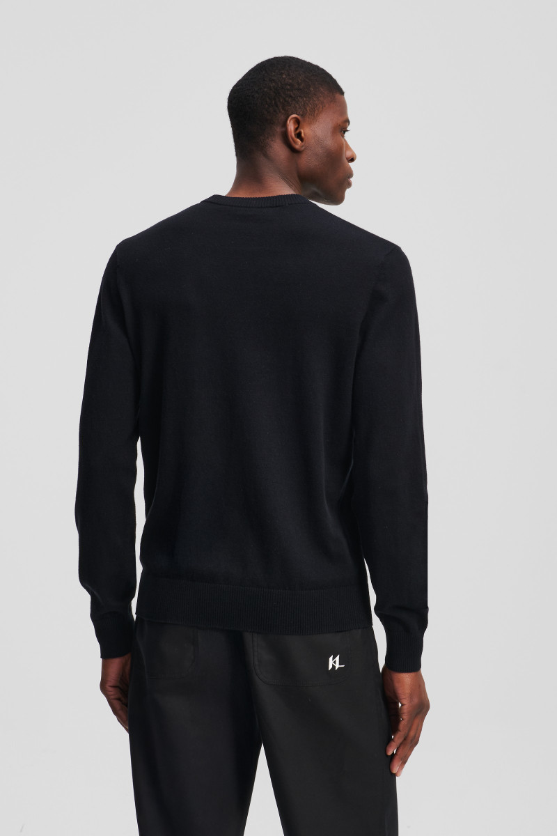 Sveter Karl Lagerfeld Kameo Logo Crewneck Black