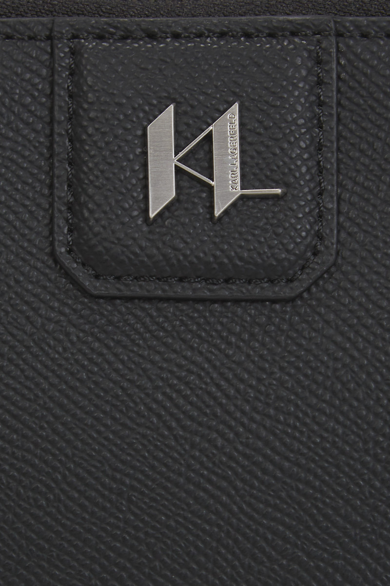 Taška Karl Lagerfeld K/Monogram Leather Camera Bag Black