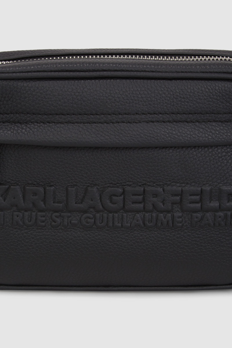 Taška Karl Lagerfeld K/Rsg Leather Camera Bag Black