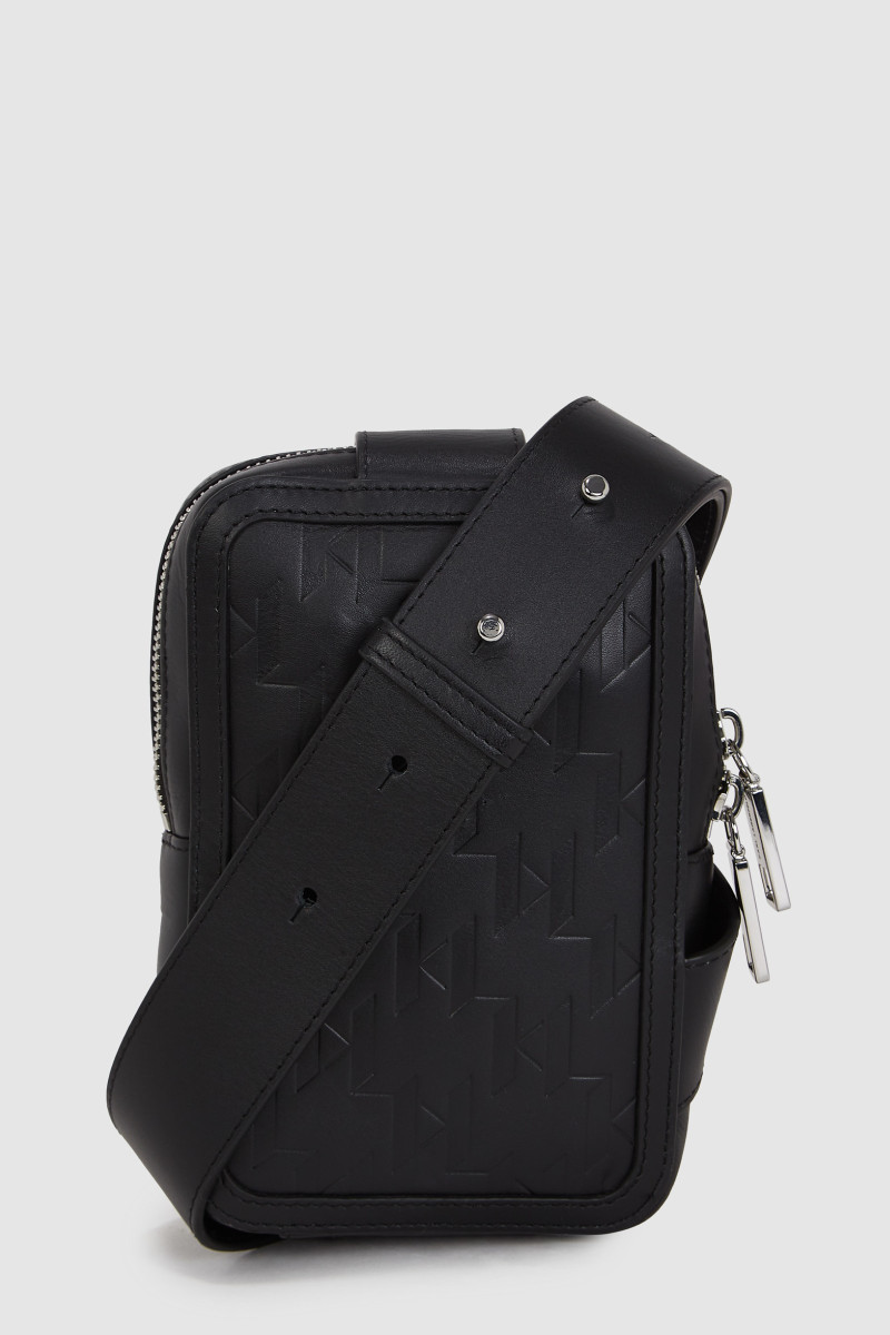 Crossbody Karl Lagerfeld K/Loom Leather Small Slingbag Black
