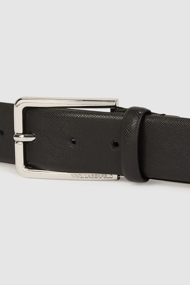 Opasok Karl Lagerfeld K/Monogram Leather Belt Black