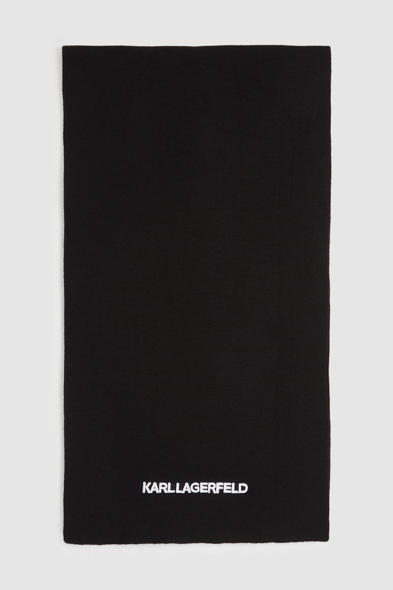 SÁL KARL LAGERFELD K/ESSENTIAL SCARF BLACK2