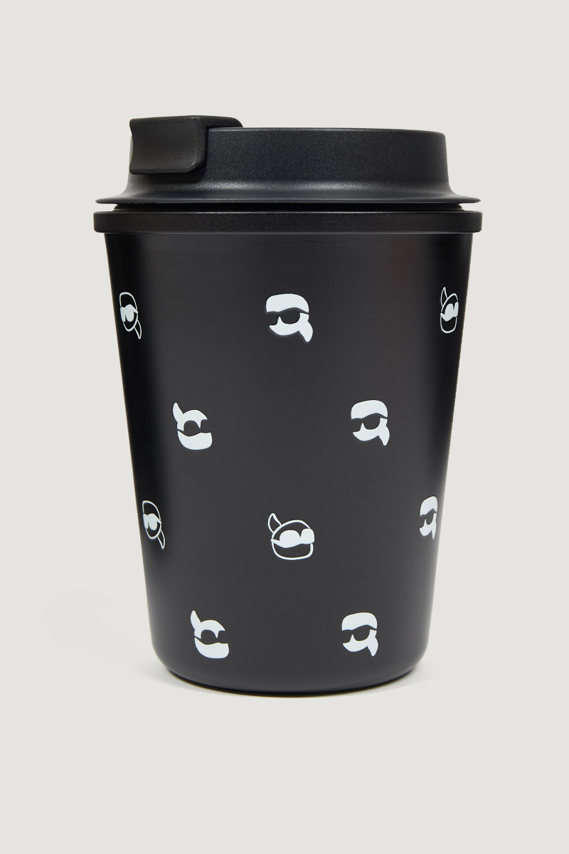 Csésze Karl Lagerfeld K/Ikon Dot Travel Mug Karl Dot Aop Black