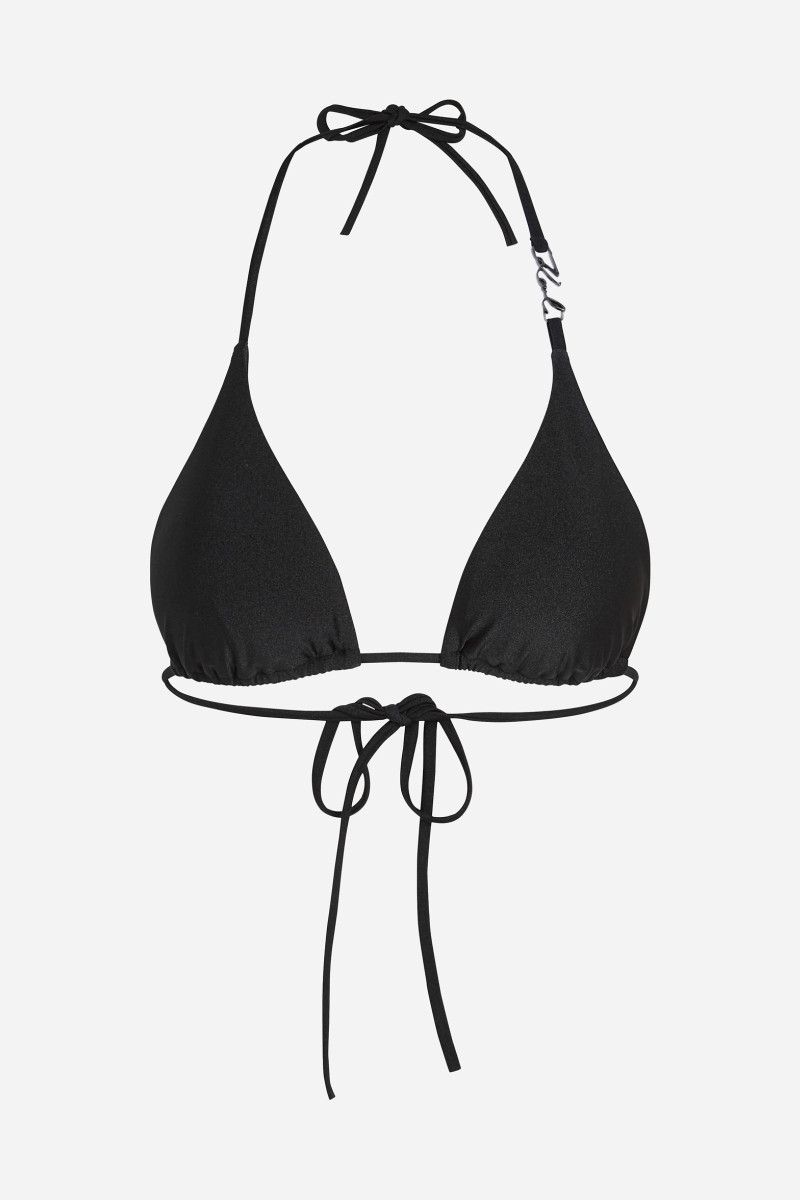 Plavky Karl Lagerfeld Karl Triangle Top Black