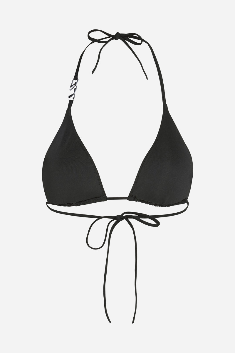 Plavky Karl Lagerfeld Karl Triangle Top Black