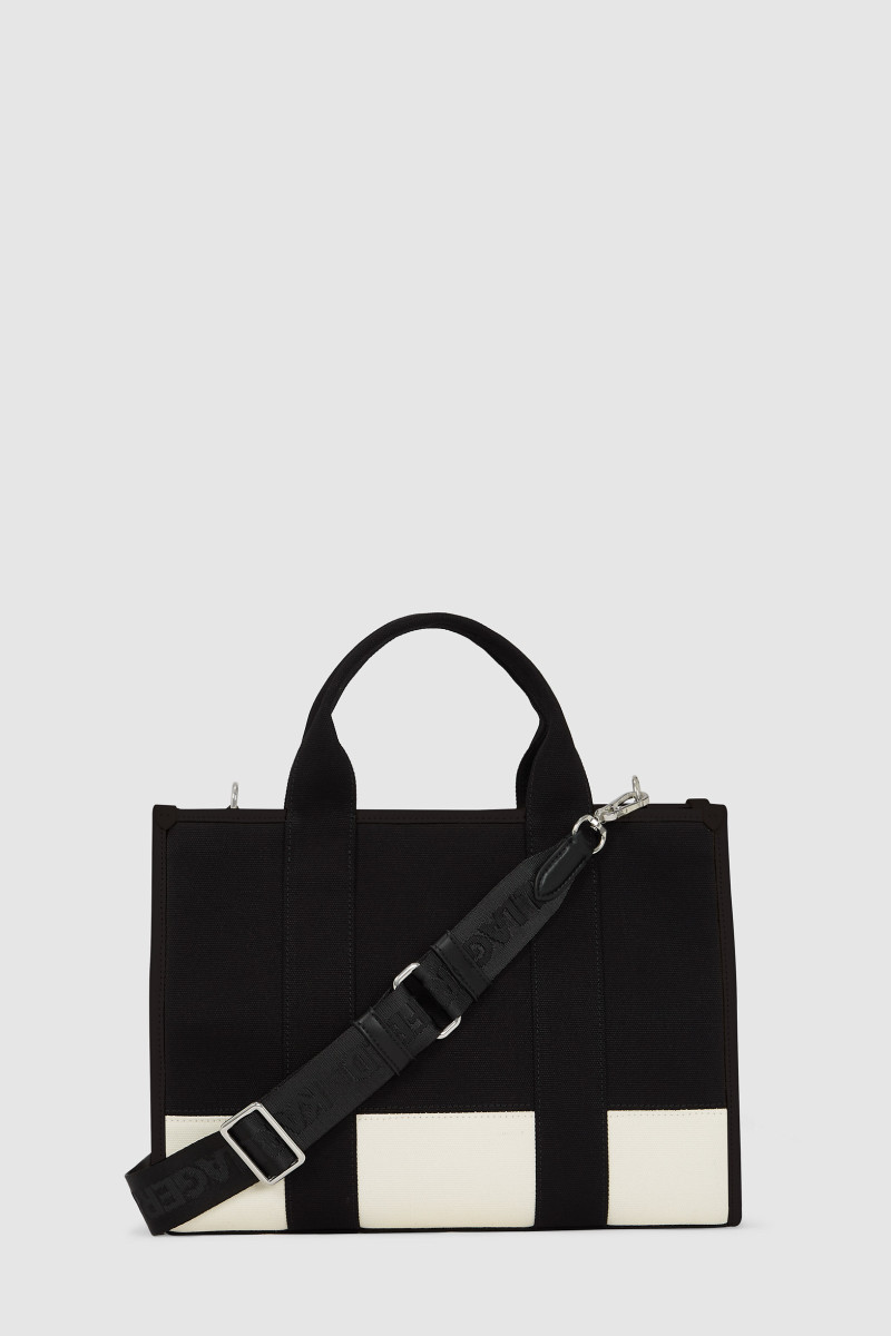 Kabelka Karl Lagerfeld K/Rsg Square Md Tote Col. Blk Cannoli Cream-Black